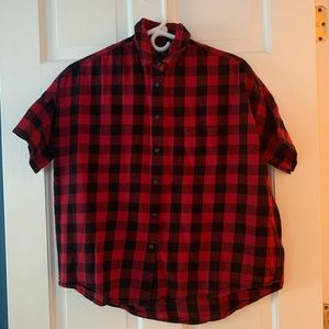 Madewell Short-Sleeved Flannel Shirt